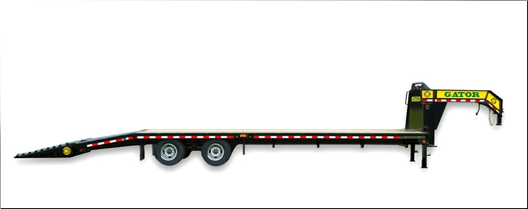 Gooseneck Flat Bed Equipment Trailer | 20 Foot + 5 Foot Flat Bed Gooseneck Equipment Trailer For Sale   Maury County, Tennessee